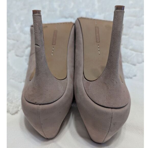 🥿 Vince Camuto Pointed Toe Suede Heels Almond Beige – Size 7.5 M - Picture 8 of 10